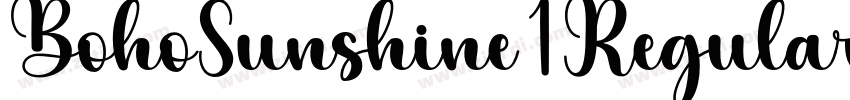 BohoSunshine1Regular字体转换