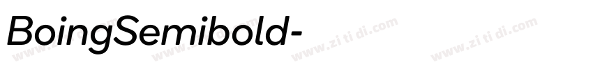 BoingSemibold字体转换