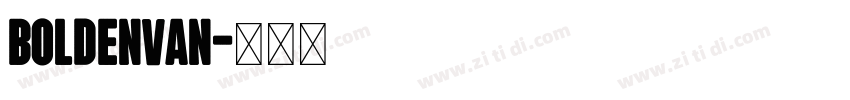 BoldenVan字体转换