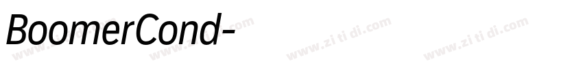 BoomerCond字体转换 BoomerCond字体转换
