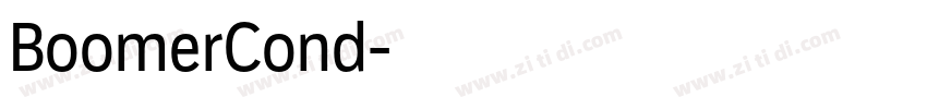 BoomerCond字体转换 BoomerCond字体转换