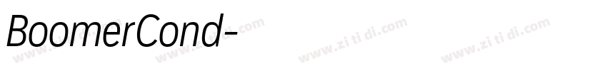 BoomerCond字体转换 BoomerCond字体转换