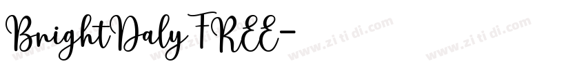 BrightDalyFREE字体转换