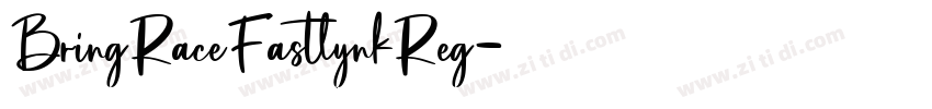 BringRaceFastlynkReg字体转换