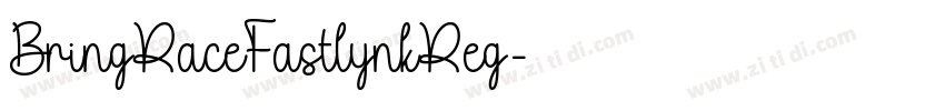 BringRaceFastlynkReg字体转换