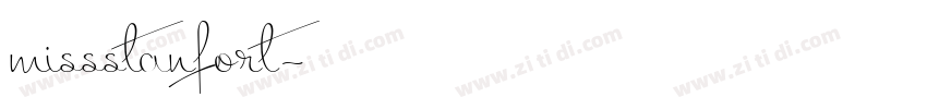 missstanfort字体转换