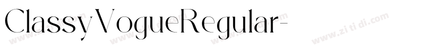 ClassyVogueRegular字体转换