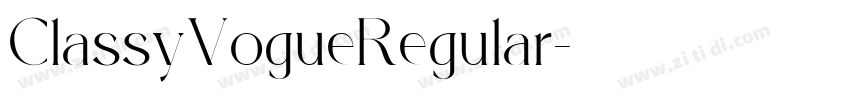 ClassyVogueRegular字体转换