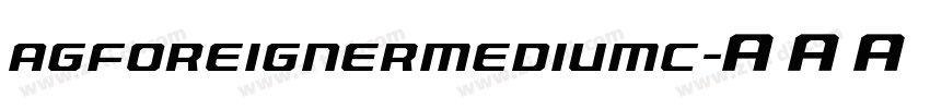 AGForeignerMediumC字体转换