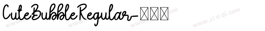 CuteBubbleRegular字体转换