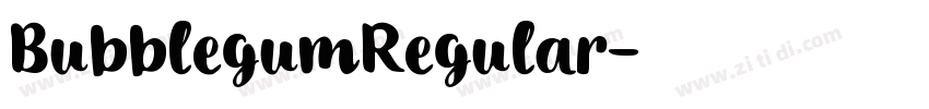 BubblegumRegular字体转换