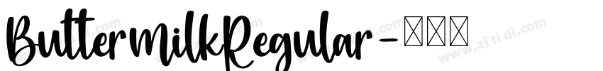ButtermilkRegular字体转换