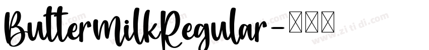ButtermilkRegular字体转换