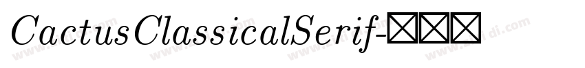 CactusClassicalSerif字体转换