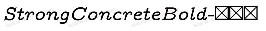 StrongConcreteBold字体转换