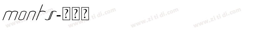 monts字体转换