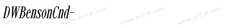 DWBensonCnd字体转换