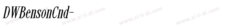DWBensonCnd字体转换