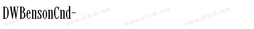 DWBensonCnd字体转换