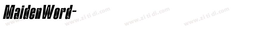 MaidenWord字体转换
