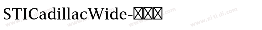 STICadillacWide字体转换 STICadillacWide字体转换