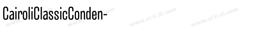 CairoliClassicConden字体转换