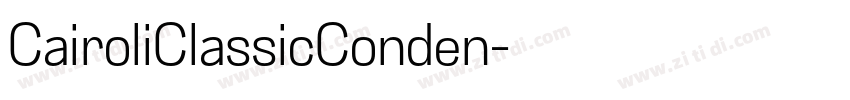 CairoliClassicConden字体转换