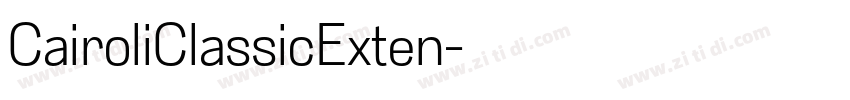 CairoliClassicExten字体转换