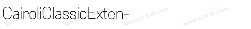 CairoliClassicExten字体转换
