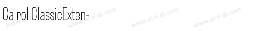 CairoliClassicExten字体转换