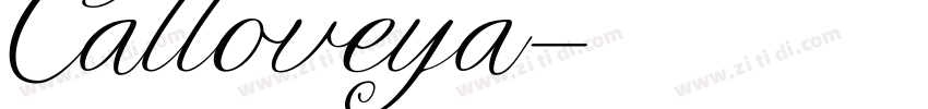 Calloveya字体转换