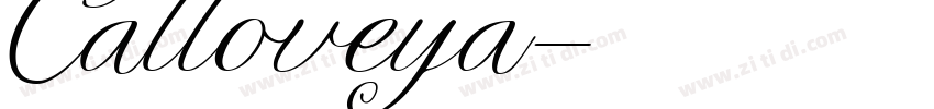 Calloveya字体转换