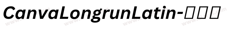 CanvaLongrunLatin字体转换