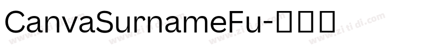CanvaSurnameFu字体转换