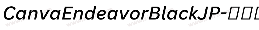 CanvaEndeavorBlackJP字体转换