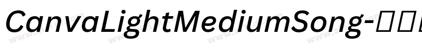 CanvaLightMediumSong字体转换
