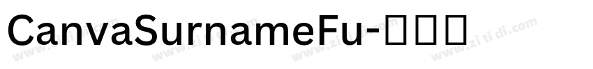 CanvaSurnameFu字体转换