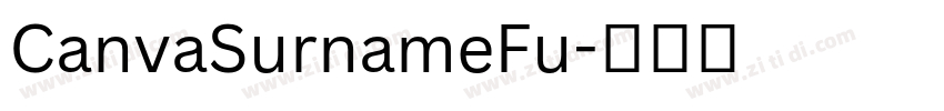 CanvaSurnameFu字体转换