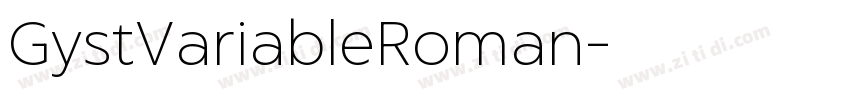 GystVariableRoman字体转换