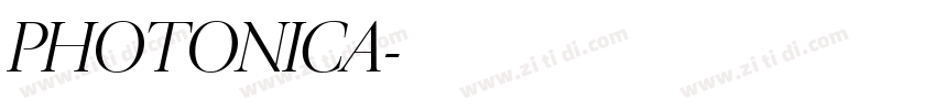 PHOTONICA字体转换