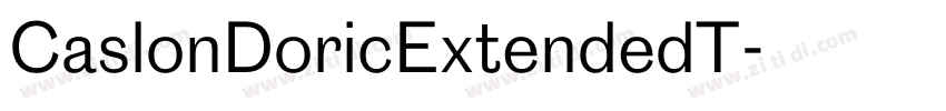 CaslonDoricExtendedT字体转换