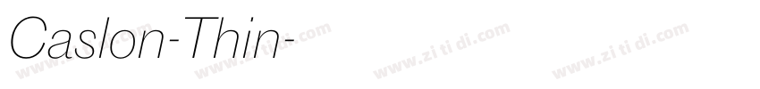 Caslon-Thin字体转换