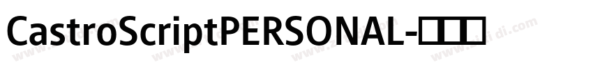 CastroScriptPERSONAL字体转换