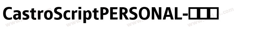 CastroScriptPERSONAL字体转换