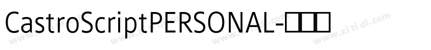 CastroScriptPERSONAL字体转换