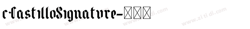 cCastilloSignature字体转换