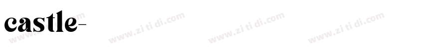 castle字体转换