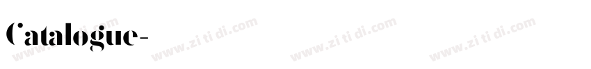Catalogue字体转换