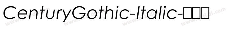 CenturyGothic-Italic字体转换