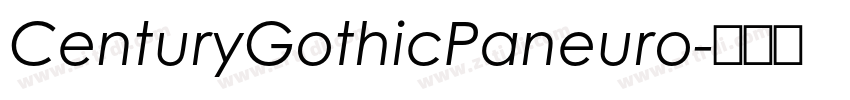 CenturyGothicPaneuro字体转换